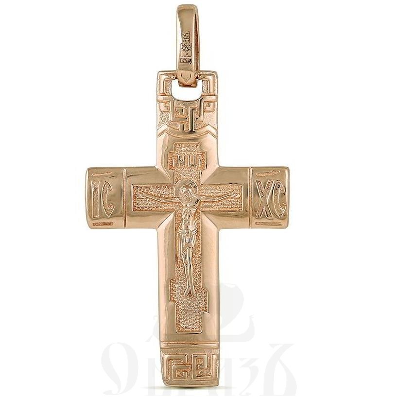 золотой крест с молитвой "спаси и сохрани" 585 проба желтого цвета (арт. 40208)