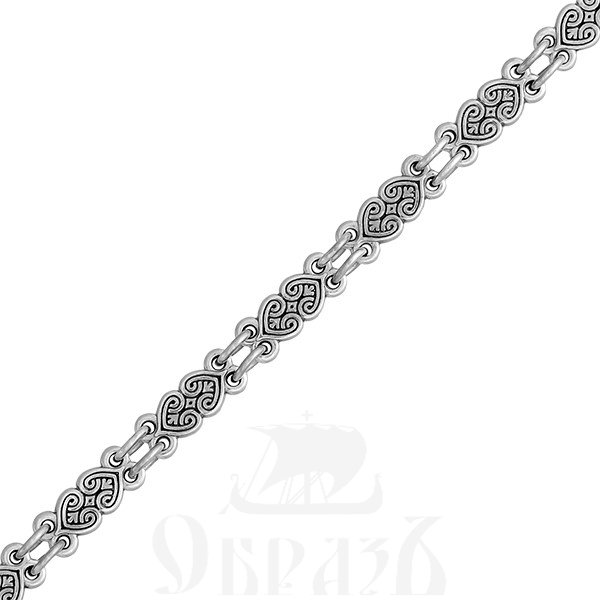 цепь «процветшие сердца» серебро 925 пробы (арт. 105.022)