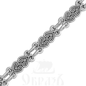 цепь «процветшие сердца» серебро 925 пробы (арт. 105.022)