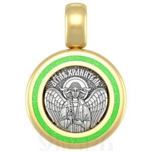 нательная икона святая мученица ника коринфская, серебро 925 проба с золочением и эмалью (арт. 01.505)