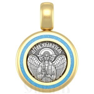 нательная икона святая мученица ника коринфская, серебро 925 проба с золочением и эмалью (арт. 01.505)